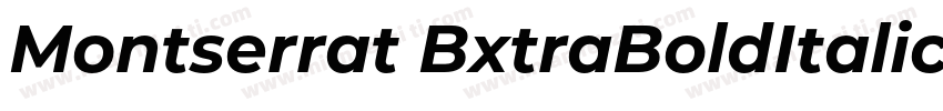 Montserrat BxtraBoldItalic字体转换